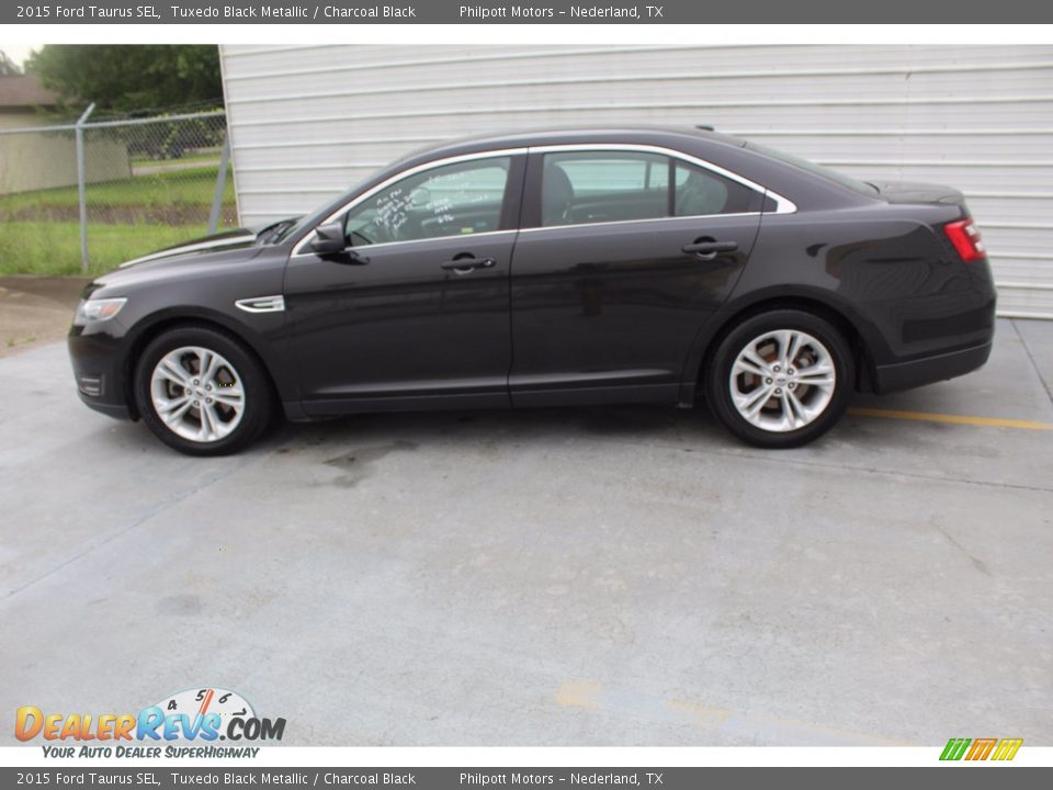 2015 Ford Taurus SEL Tuxedo Black Metallic / Charcoal Black Photo #7