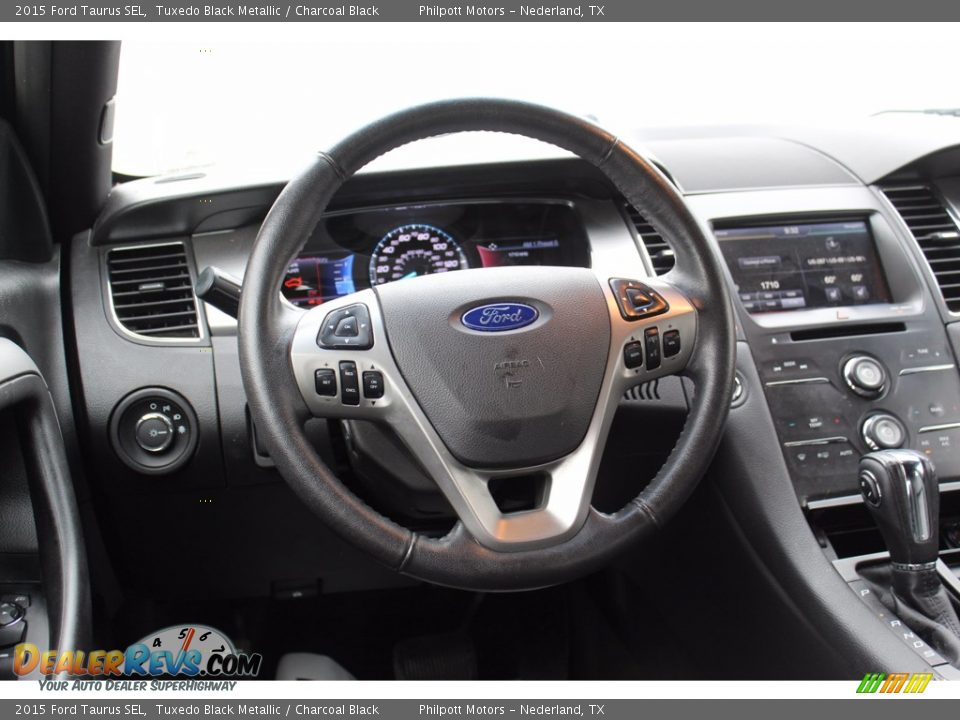 2015 Ford Taurus SEL Tuxedo Black Metallic / Charcoal Black Photo #26