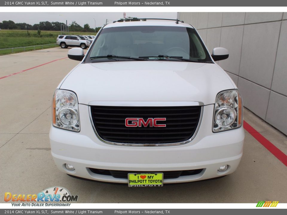 2014 GMC Yukon XL SLT Summit White / Light Titanium Photo #3