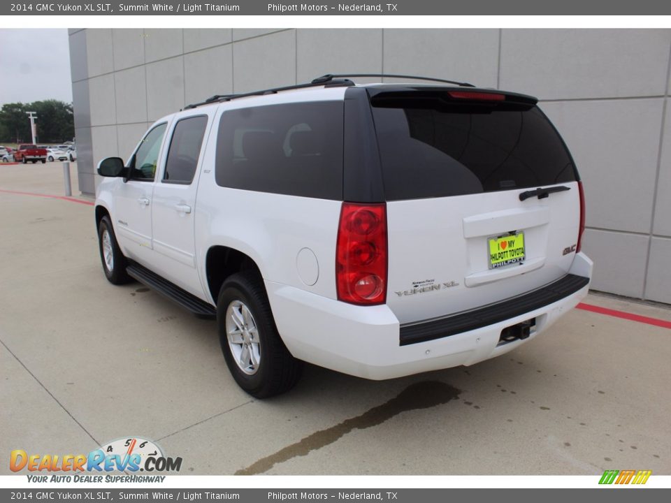 2014 GMC Yukon XL SLT Summit White / Light Titanium Photo #6