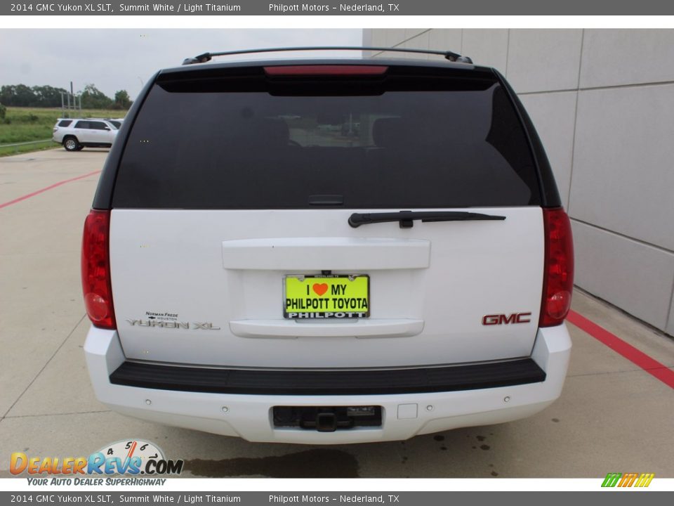 2014 GMC Yukon XL SLT Summit White / Light Titanium Photo #7