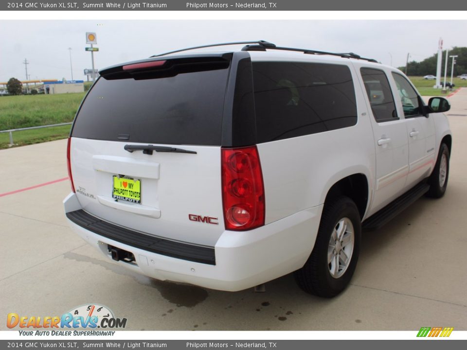 2014 GMC Yukon XL SLT Summit White / Light Titanium Photo #8