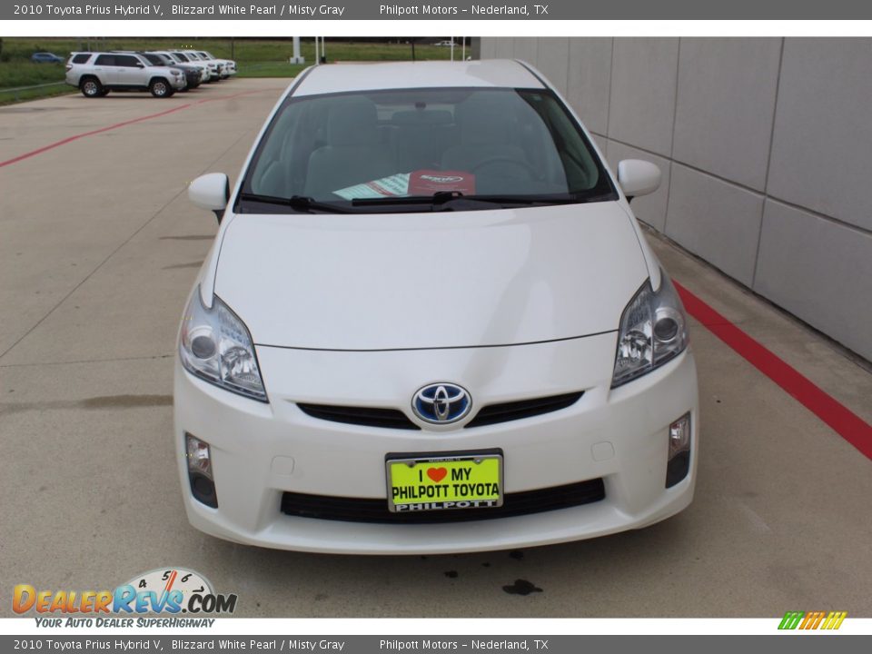 2010 Toyota Prius Hybrid V Blizzard White Pearl / Misty Gray Photo #3