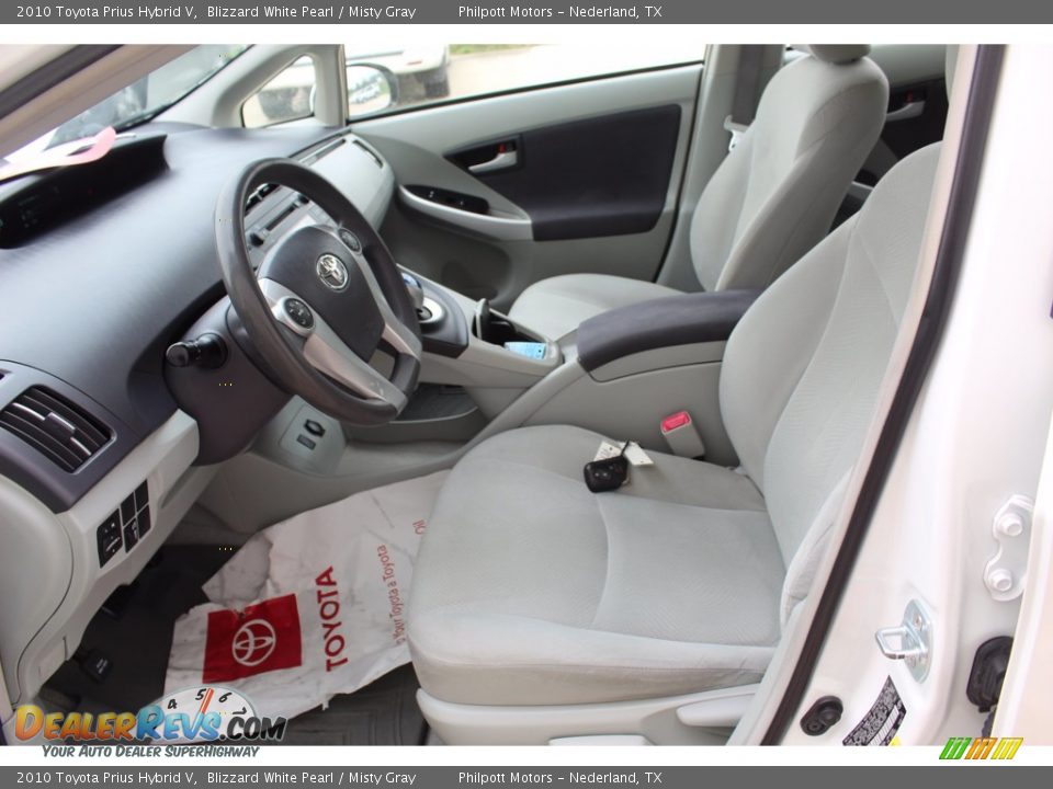 2010 Toyota Prius Hybrid V Blizzard White Pearl / Misty Gray Photo #7