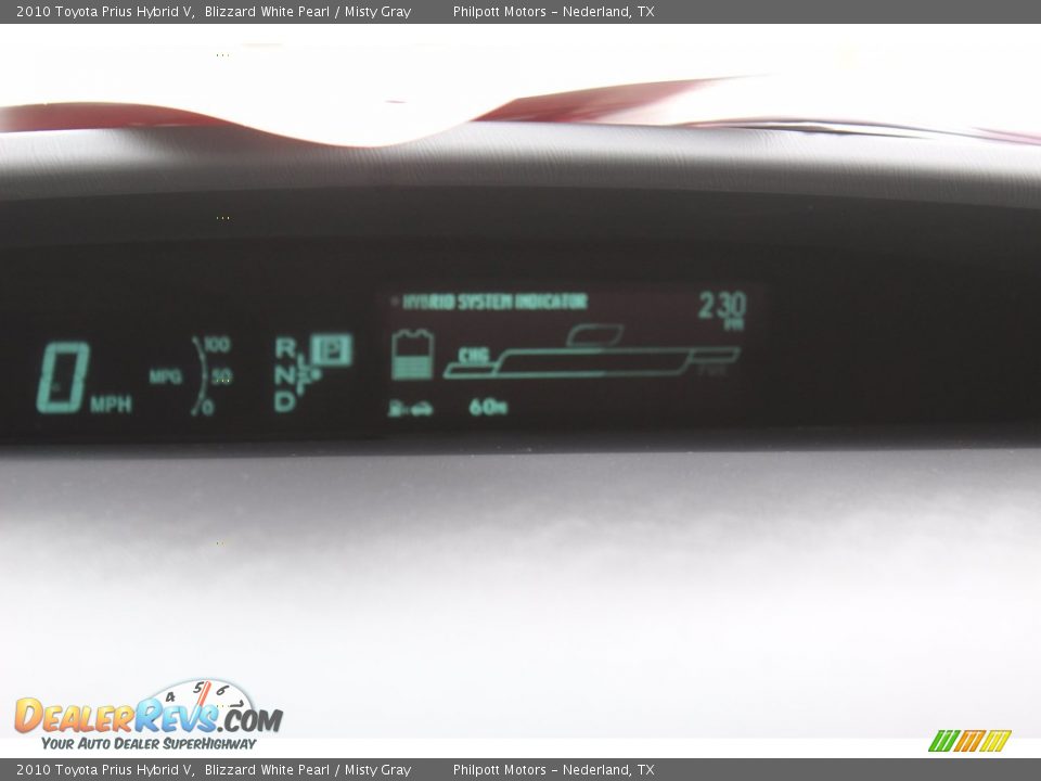 2010 Toyota Prius Hybrid V Blizzard White Pearl / Misty Gray Photo #10