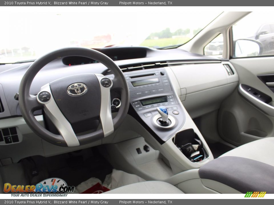 2010 Toyota Prius Hybrid V Blizzard White Pearl / Misty Gray Photo #16