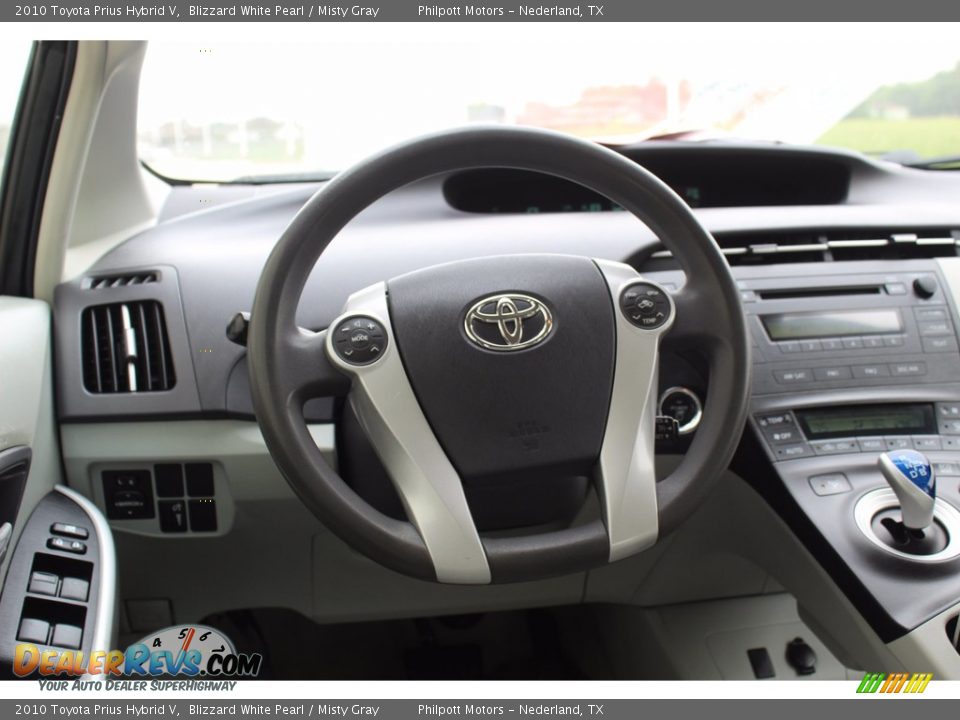 2010 Toyota Prius Hybrid V Blizzard White Pearl / Misty Gray Photo #17