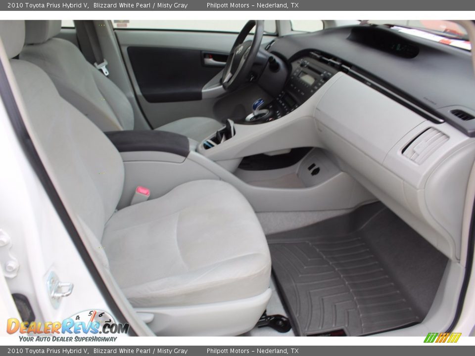 2010 Toyota Prius Hybrid V Blizzard White Pearl / Misty Gray Photo #22