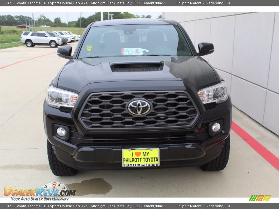2020 Toyota Tacoma TRD Sport Double Cab 4x4 Midnight Black Metallic / TRD Cement/Black Photo #3