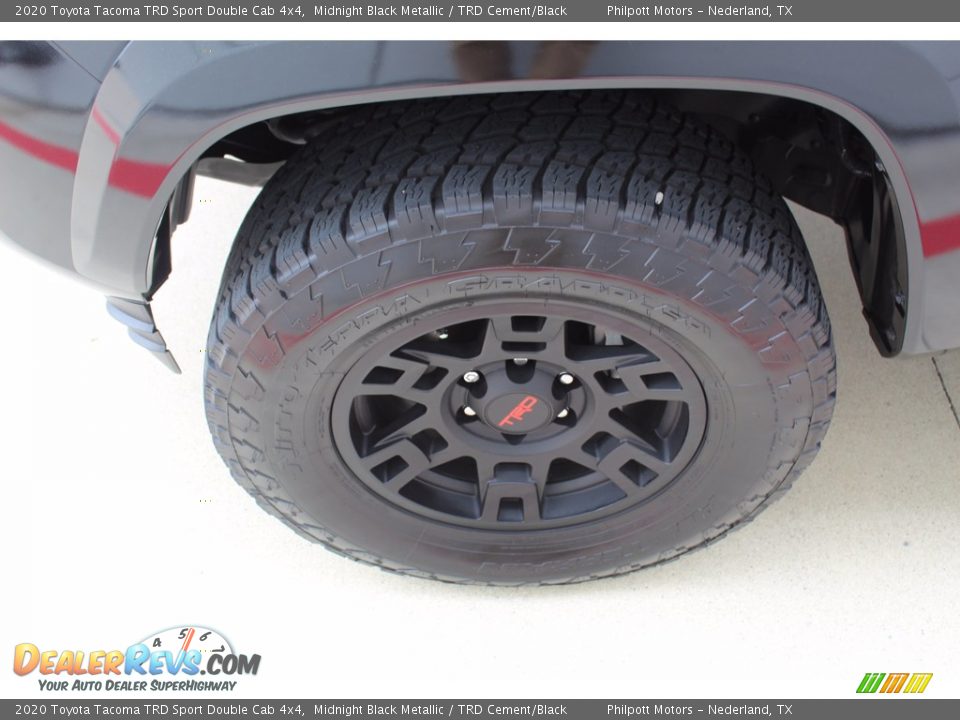 2020 Toyota Tacoma TRD Sport Double Cab 4x4 Midnight Black Metallic / TRD Cement/Black Photo #5