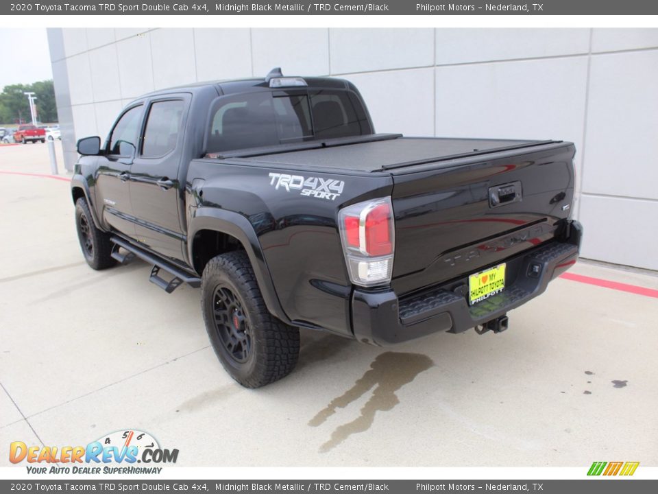 2020 Toyota Tacoma TRD Sport Double Cab 4x4 Midnight Black Metallic / TRD Cement/Black Photo #6