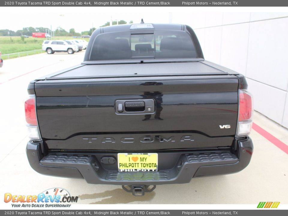 2020 Toyota Tacoma TRD Sport Double Cab 4x4 Midnight Black Metallic / TRD Cement/Black Photo #7