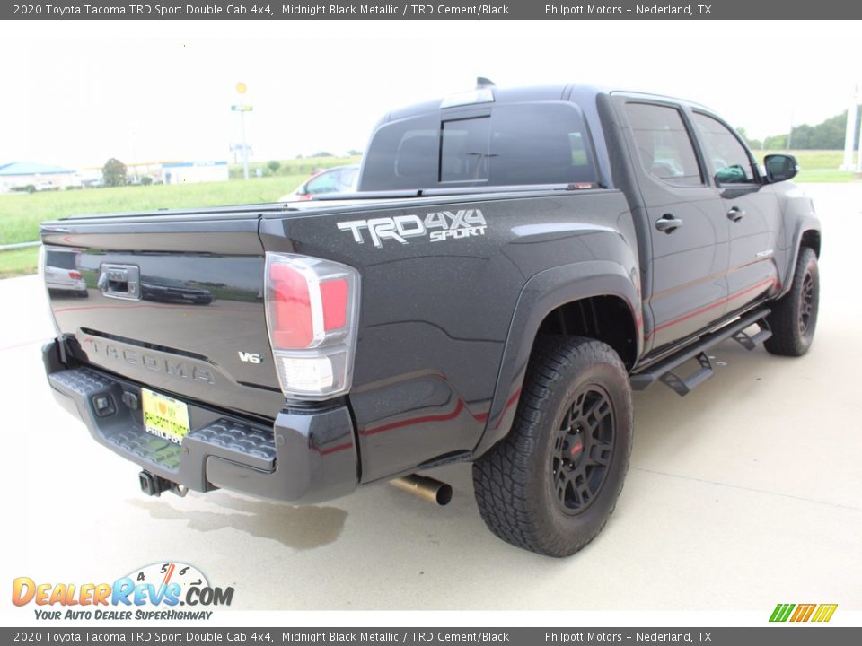 2020 Toyota Tacoma TRD Sport Double Cab 4x4 Midnight Black Metallic / TRD Cement/Black Photo #8