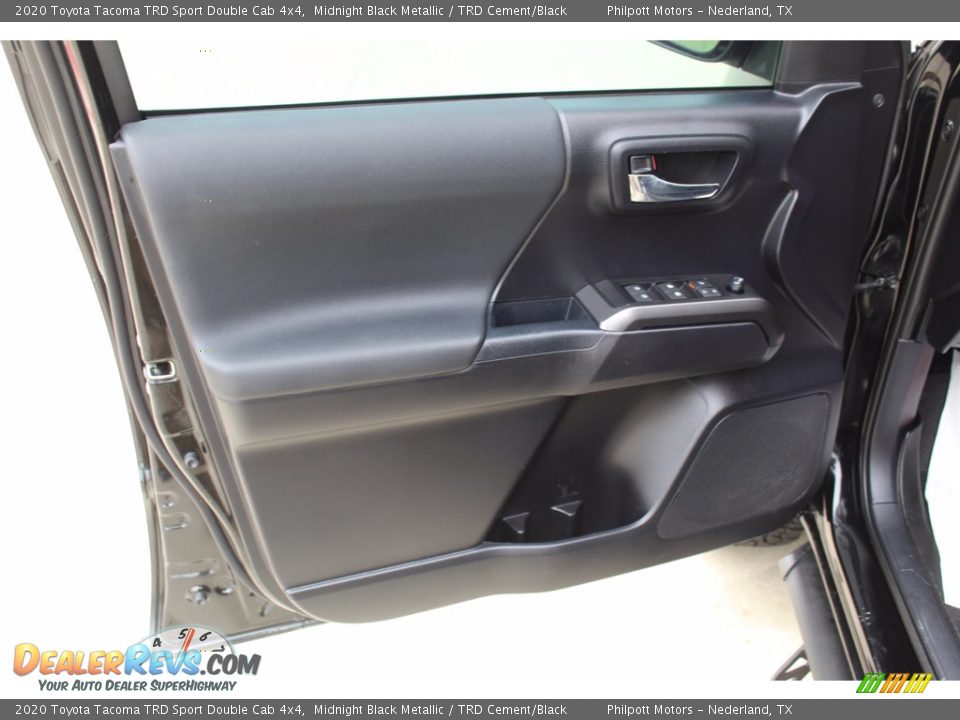 2020 Toyota Tacoma TRD Sport Double Cab 4x4 Midnight Black Metallic / TRD Cement/Black Photo #9