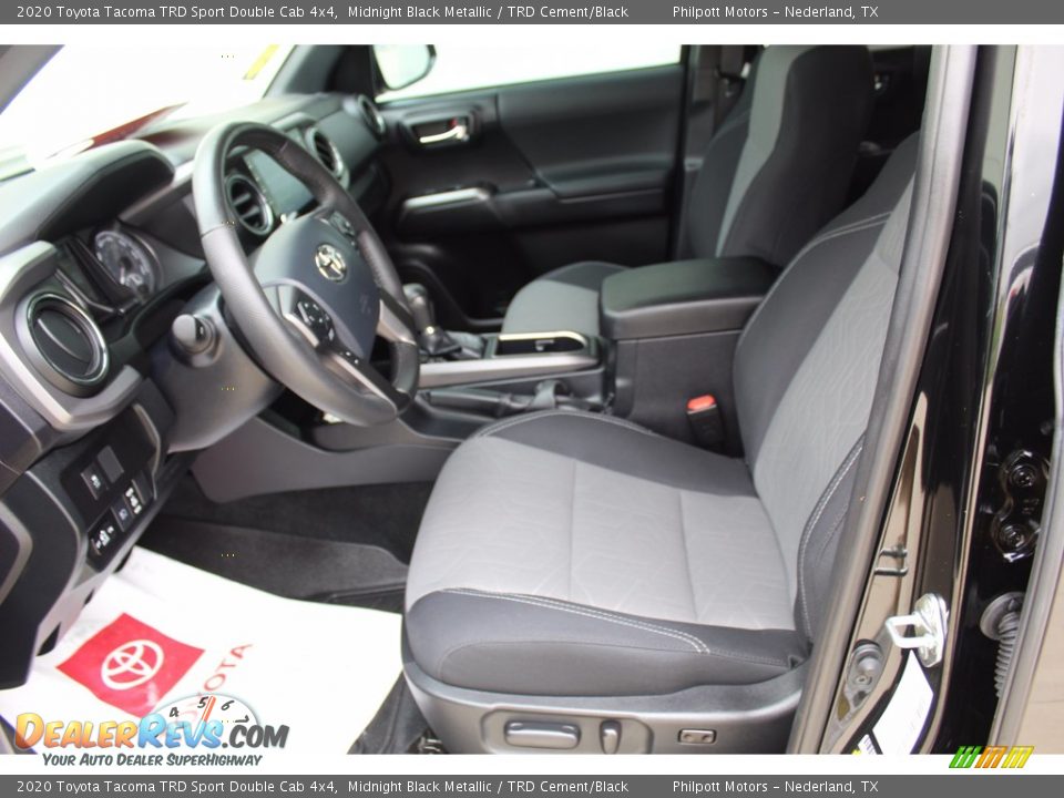 2020 Toyota Tacoma TRD Sport Double Cab 4x4 Midnight Black Metallic / TRD Cement/Black Photo #10
