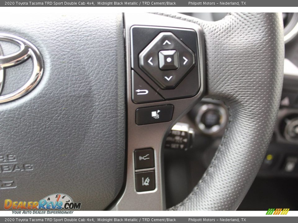 2020 Toyota Tacoma TRD Sport Double Cab 4x4 Midnight Black Metallic / TRD Cement/Black Photo #12