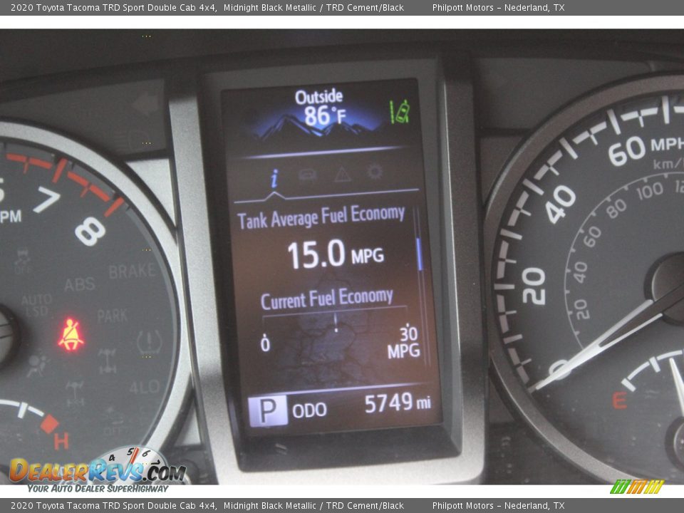 2020 Toyota Tacoma TRD Sport Double Cab 4x4 Midnight Black Metallic / TRD Cement/Black Photo #14