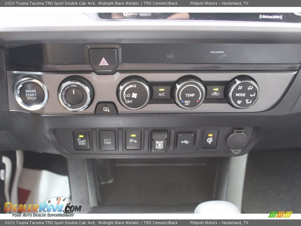 2020 Toyota Tacoma TRD Sport Double Cab 4x4 Midnight Black Metallic / TRD Cement/Black Photo #16