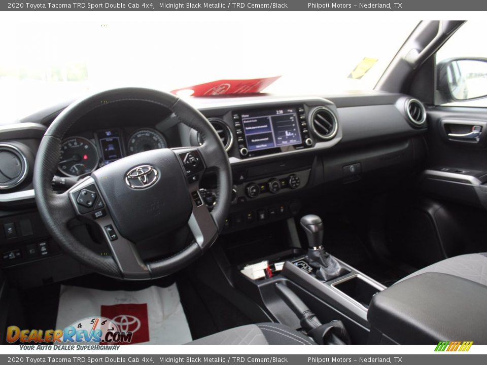 2020 Toyota Tacoma TRD Sport Double Cab 4x4 Midnight Black Metallic / TRD Cement/Black Photo #21