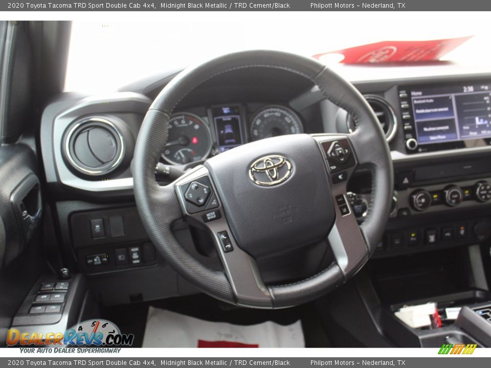 2020 Toyota Tacoma TRD Sport Double Cab 4x4 Midnight Black Metallic / TRD Cement/Black Photo #22