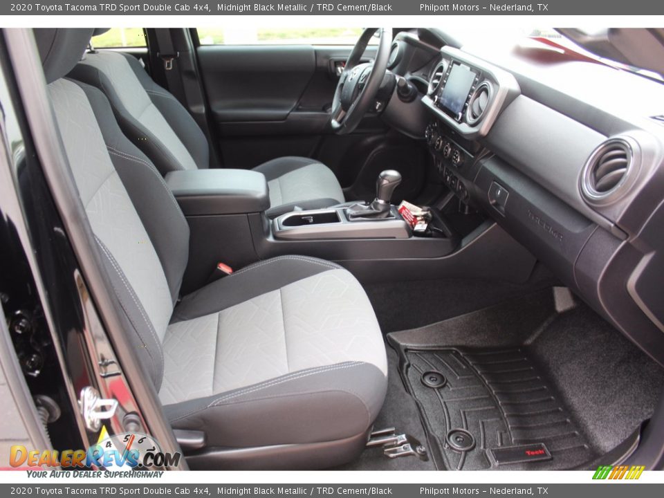 2020 Toyota Tacoma TRD Sport Double Cab 4x4 Midnight Black Metallic / TRD Cement/Black Photo #27