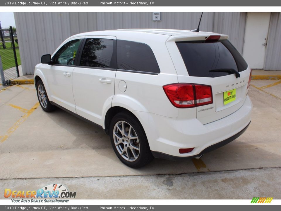 2019 Dodge Journey GT Vice White / Black/Red Photo #8