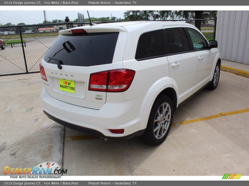 2019 Dodge Journey GT Vice White / Black/Red Photo #10