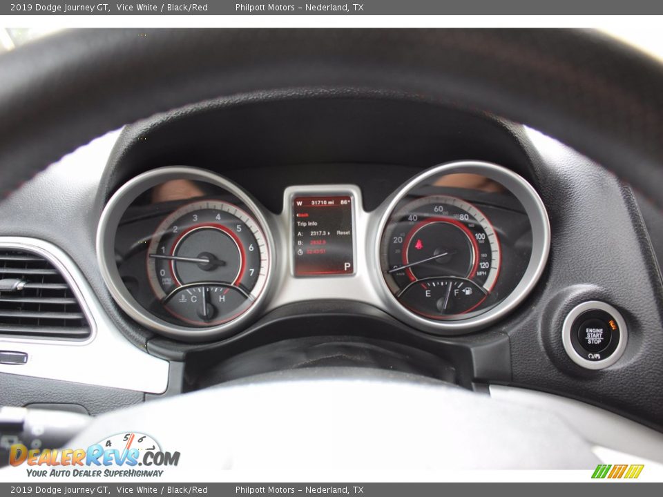 2019 Dodge Journey GT Vice White / Black/Red Photo #18