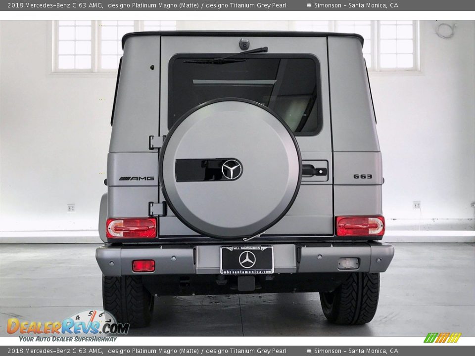 2018 Mercedes-Benz G 63 AMG designo Platinum Magno (Matte) / designo Titanium Grey Pearl Photo #3