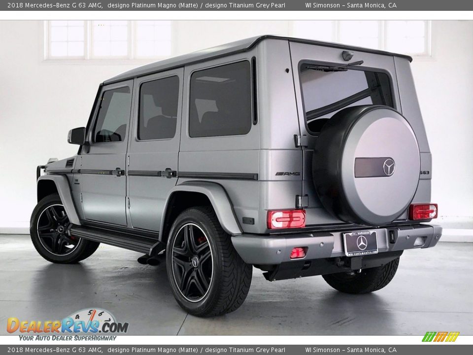 2018 Mercedes-Benz G 63 AMG designo Platinum Magno (Matte) / designo Titanium Grey Pearl Photo #10