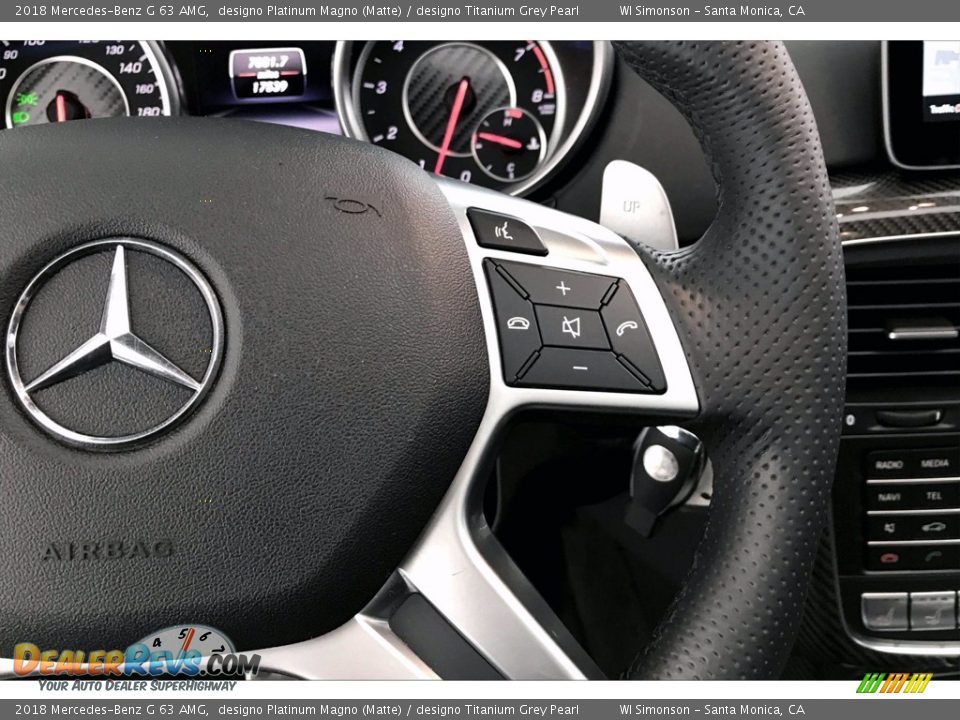 2018 Mercedes-Benz G 63 AMG designo Platinum Magno (Matte) / designo Titanium Grey Pearl Photo #19