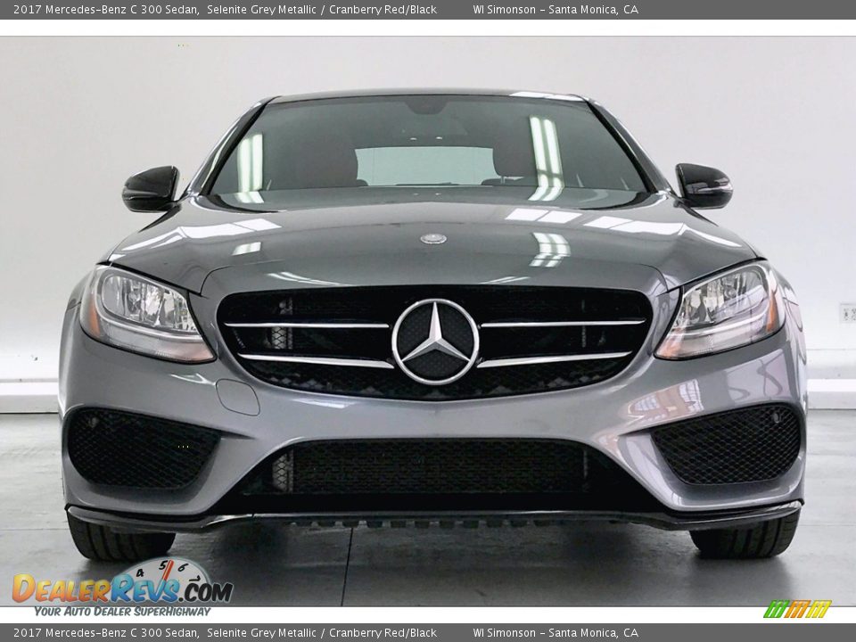 2017 Mercedes-Benz C 300 Sedan Selenite Grey Metallic / Cranberry Red/Black Photo #2