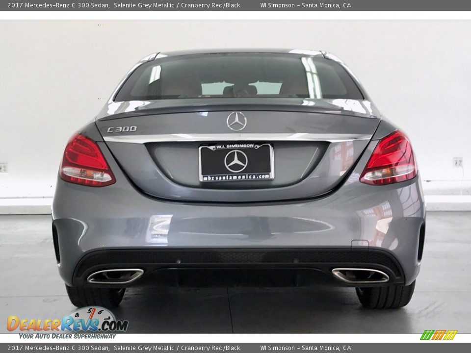 2017 Mercedes-Benz C 300 Sedan Selenite Grey Metallic / Cranberry Red/Black Photo #3
