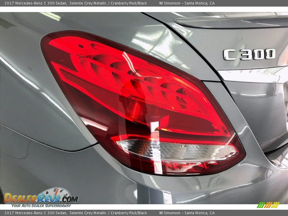 2017 Mercedes-Benz C 300 Sedan Selenite Grey Metallic / Cranberry Red/Black Photo #26