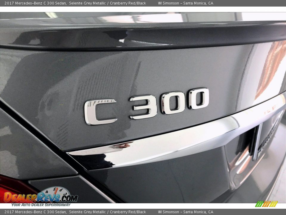 2017 Mercedes-Benz C 300 Sedan Selenite Grey Metallic / Cranberry Red/Black Photo #27