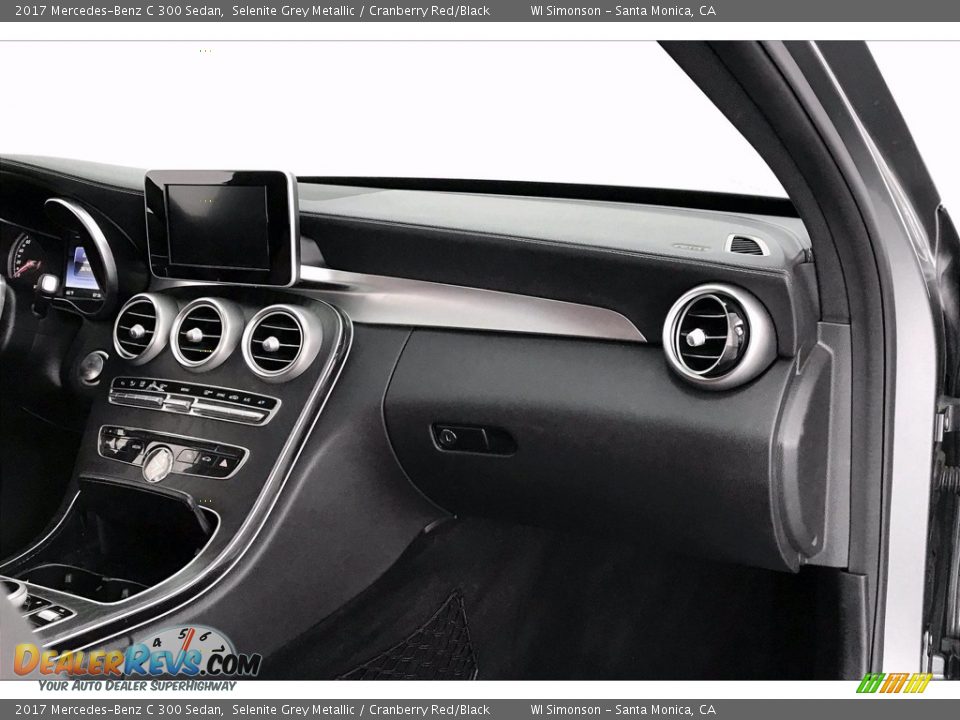 2017 Mercedes-Benz C 300 Sedan Selenite Grey Metallic / Cranberry Red/Black Photo #28