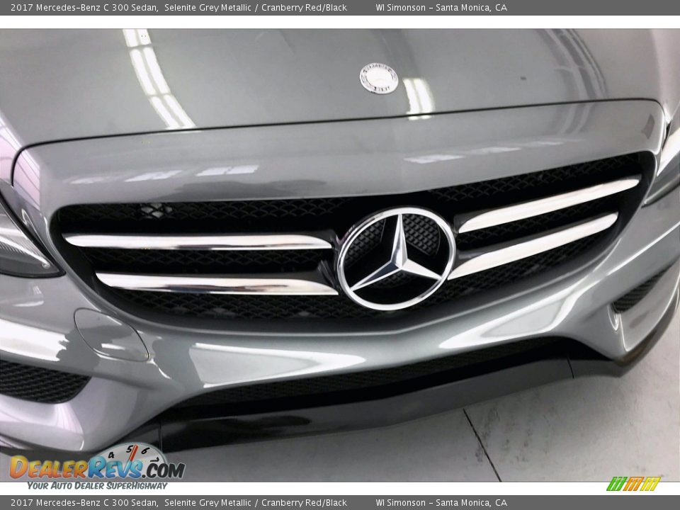 2017 Mercedes-Benz C 300 Sedan Selenite Grey Metallic / Cranberry Red/Black Photo #33