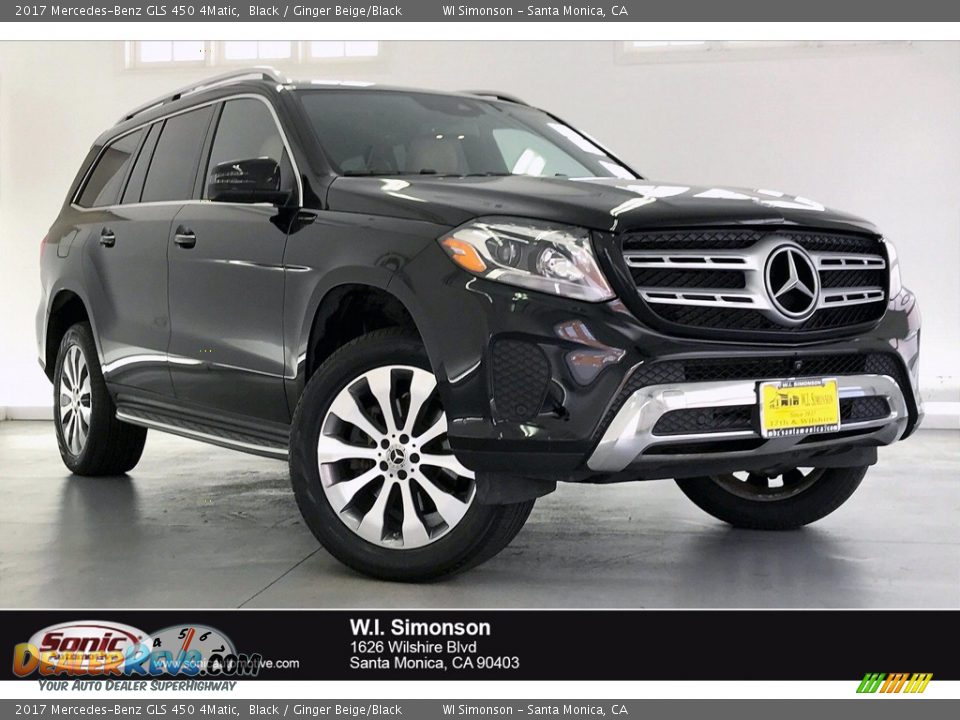 2017 Mercedes-Benz GLS 450 4Matic Black / Ginger Beige/Black Photo #1