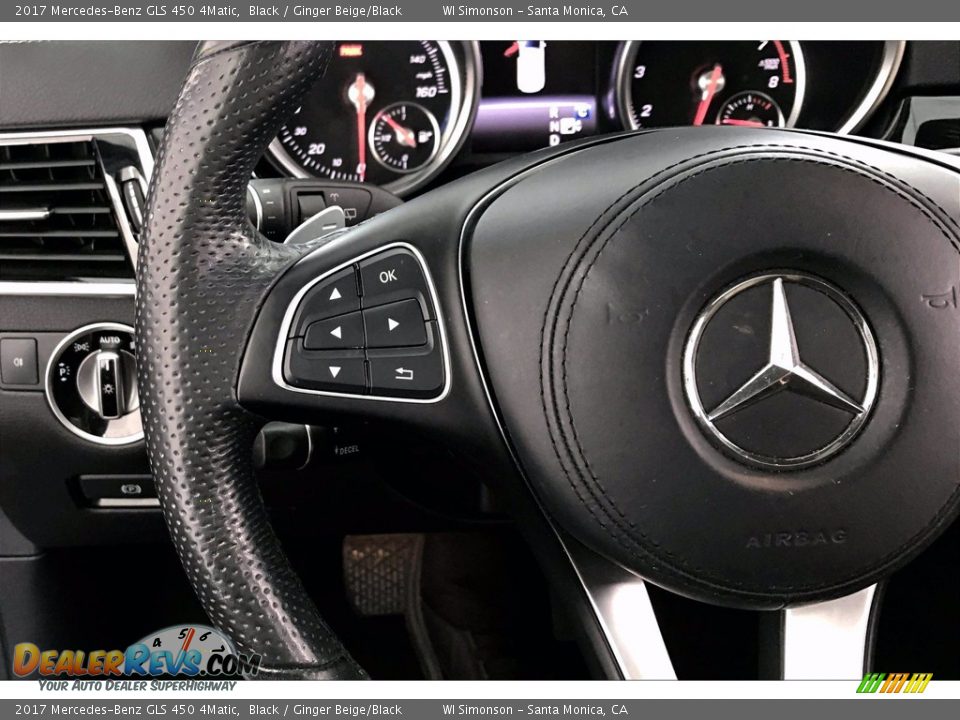 2017 Mercedes-Benz GLS 450 4Matic Black / Ginger Beige/Black Photo #18