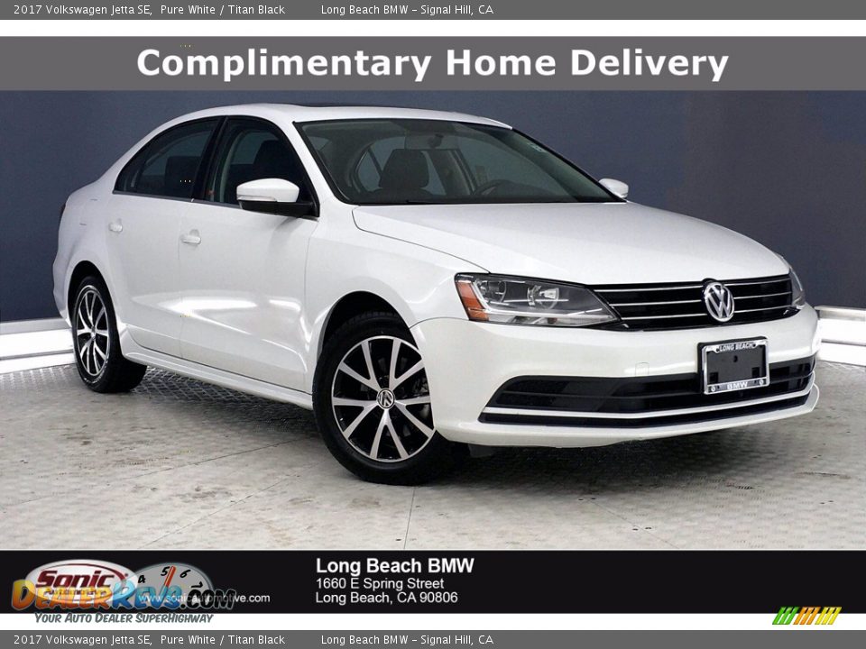 2017 Volkswagen Jetta SE Pure White / Titan Black Photo #1