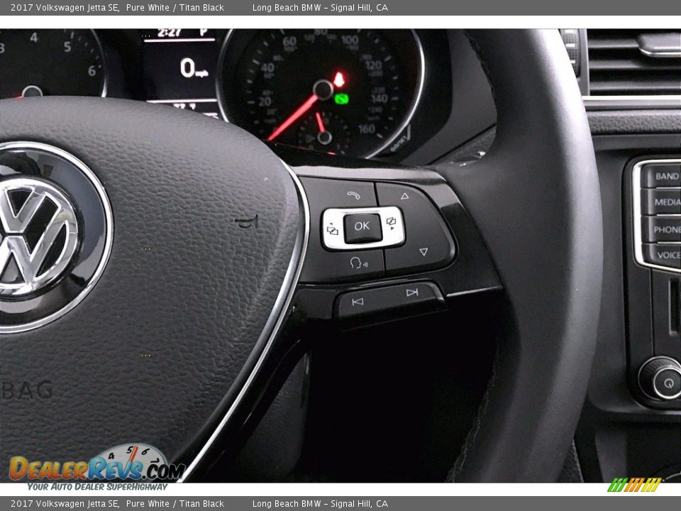 2017 Volkswagen Jetta SE Pure White / Titan Black Photo #19