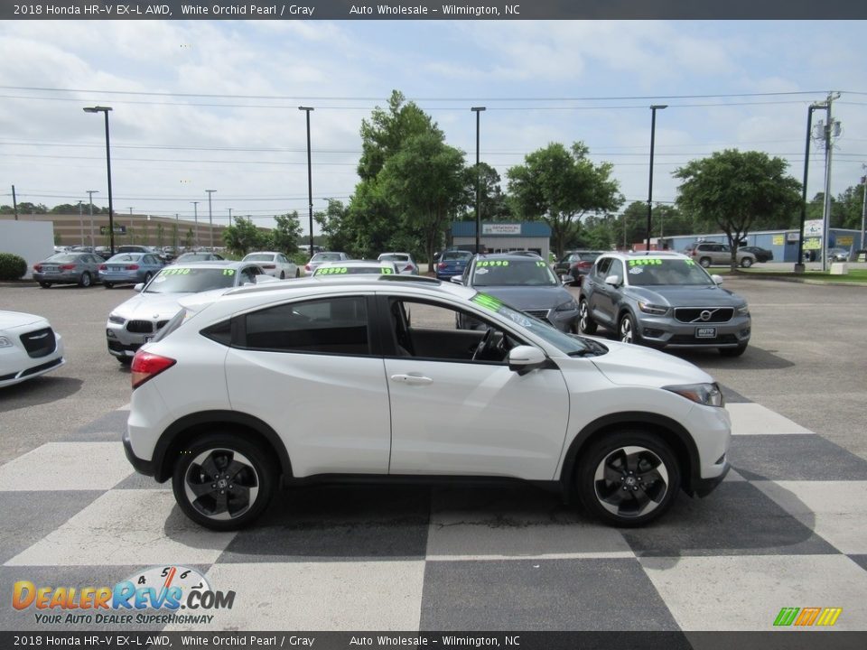 2018 Honda HR-V EX-L AWD White Orchid Pearl / Gray Photo #3