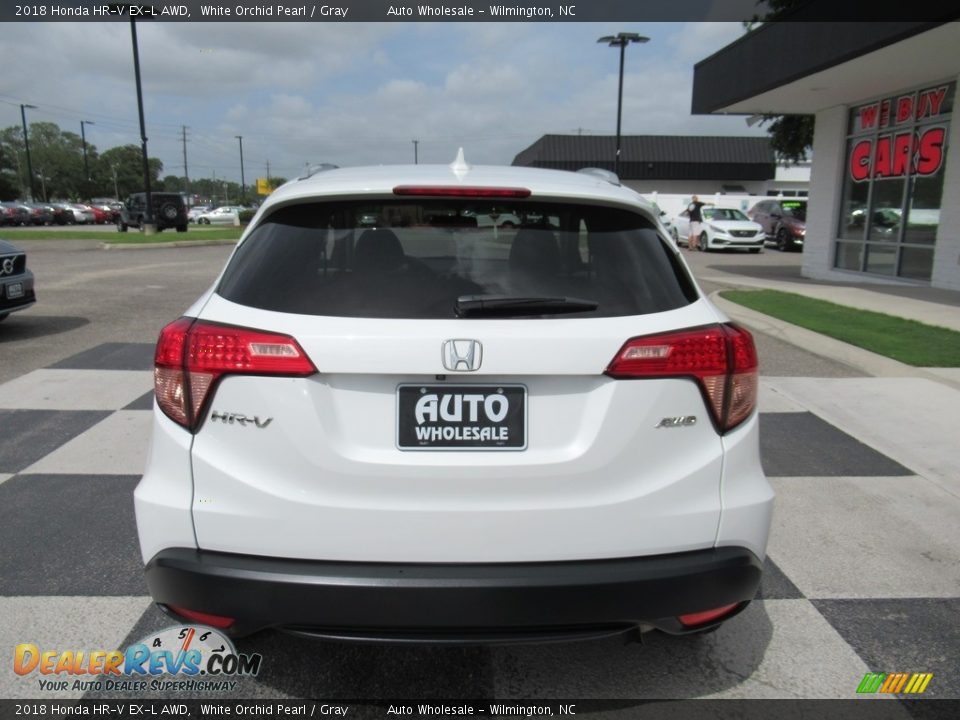 2018 Honda HR-V EX-L AWD White Orchid Pearl / Gray Photo #4