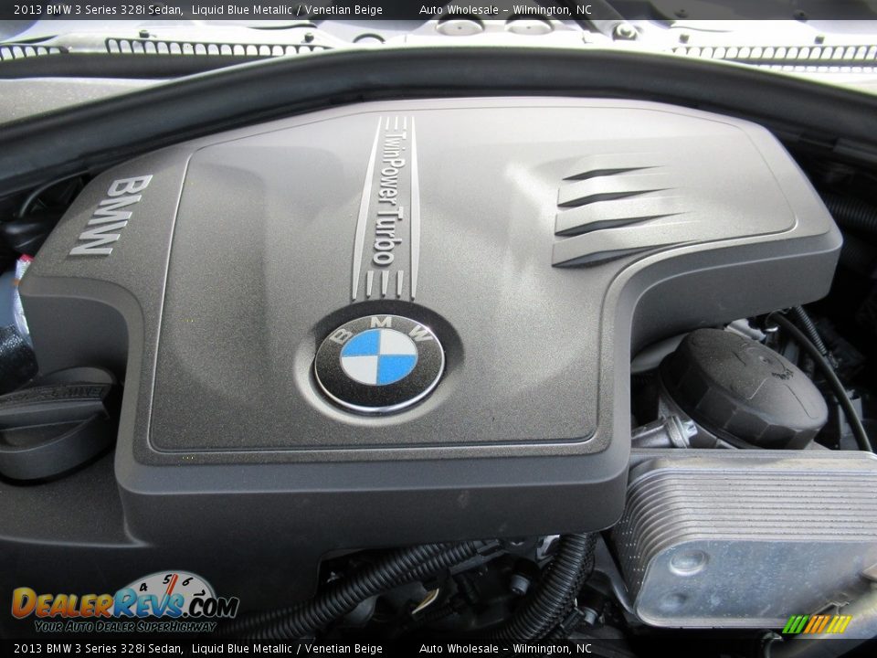 2013 BMW 3 Series 328i Sedan Liquid Blue Metallic / Venetian Beige Photo #6