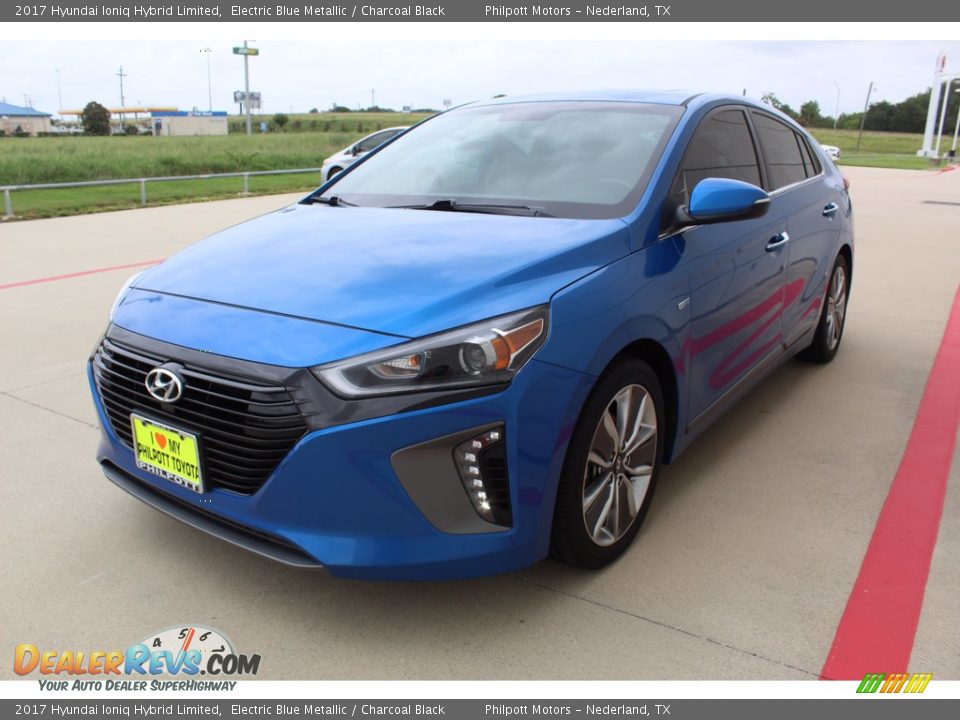 2017 Hyundai Ioniq Hybrid Limited Electric Blue Metallic / Charcoal Black Photo #4