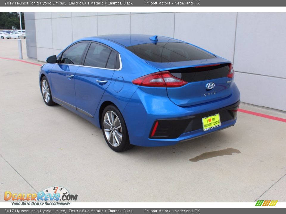 2017 Hyundai Ioniq Hybrid Limited Electric Blue Metallic / Charcoal Black Photo #6