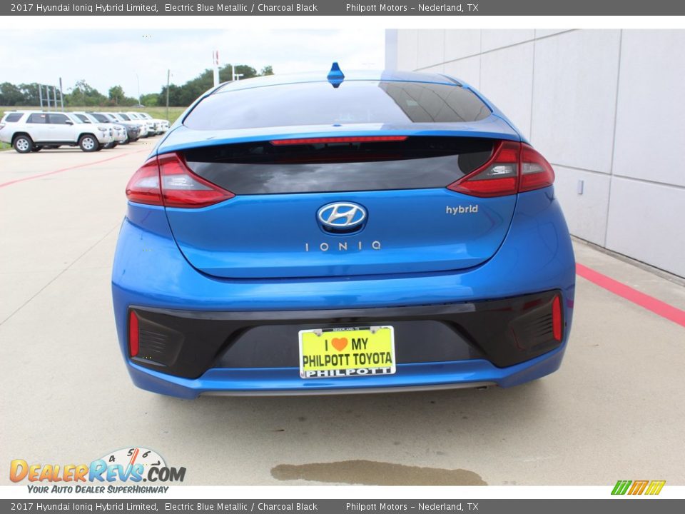 2017 Hyundai Ioniq Hybrid Limited Electric Blue Metallic / Charcoal Black Photo #7