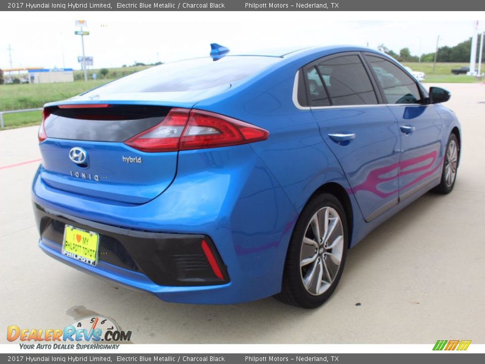 2017 Hyundai Ioniq Hybrid Limited Electric Blue Metallic / Charcoal Black Photo #8