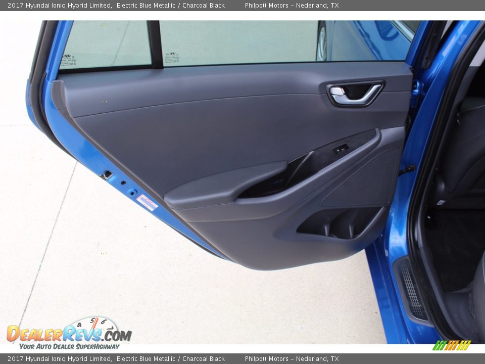2017 Hyundai Ioniq Hybrid Limited Electric Blue Metallic / Charcoal Black Photo #20
