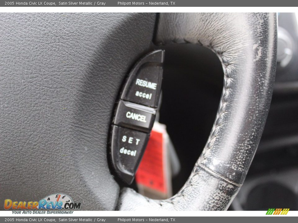 2005 Honda Civic LX Coupe Satin Silver Metallic / Gray Photo #15